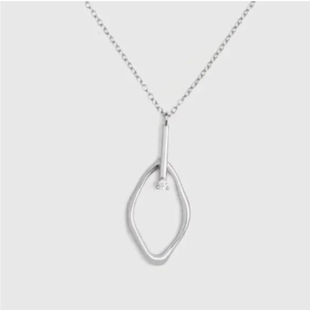 925 Sterling Silver SiiZu Annie Necklace Cubic Zirconia Stone New